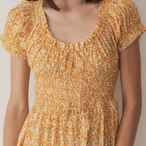 DÔEN Ashlynn Dress in Clementine Daisy Fields